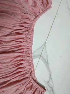 Woman Chic Crinkled Long Sleeve Top