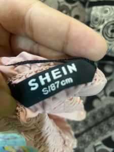 Shein Padded Lace Floral Blouse