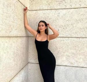 Elegant Black Bodycon Maxi Dress