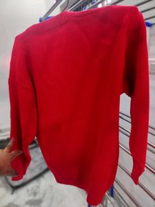Red V-Neck Sweater
