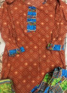 Vibrant Cotton Suit 3pc