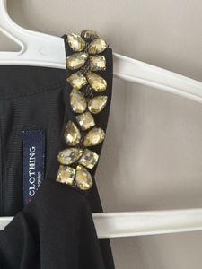 Elegant Black Embellished Dress