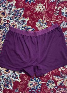 Comfortable Black Lace Camisole &amp; Purple Shorts Se
