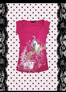 Y2K Baby Phat scoop neck fitted tee