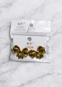 Korean Anti Tarnish Bow Ear Studs