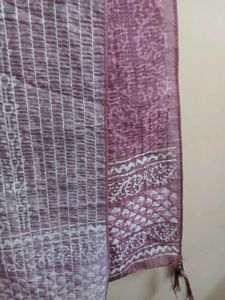 Three piece Pink Printed kurta