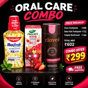 Colgate MaxFresh Mouthwash & Clove Toothpaste