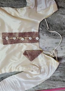 New Silk Top With Patch Work