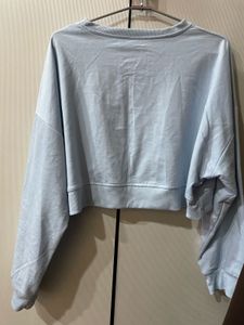 Baby Blue Cropped Sweatshirt