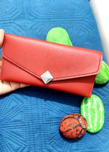 Red Flap Wallet