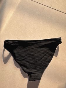Classic Black Ribbed Bikini Bottom