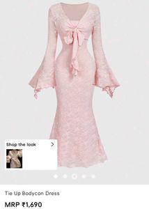 Elegant savana Pink Lace Dress [XS size]