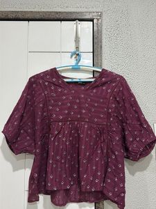Boho Floral Print Peplum Blouse