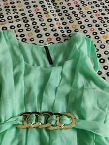 Unused Sea Green Knee Length Dress