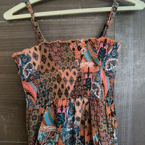 Bohemian Smocked Maxi Dress