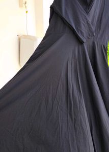 black long dress with pocket