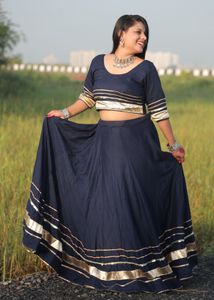Navy Blue Lehenga Choli Set