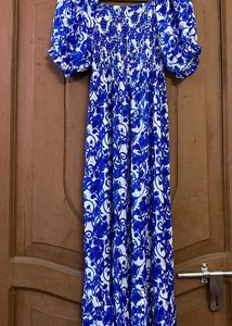 Blue Floral Maxi Dress