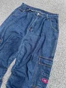 Blue Denim Cargo Pants