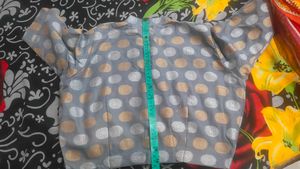 Grey Polka Dot Blouse