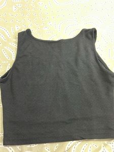 Stylish Black &amp; Blue Sleeveless Top