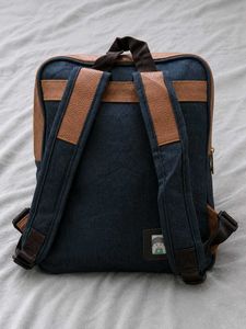 Imported Korean Premium Navy Canvas Backpack