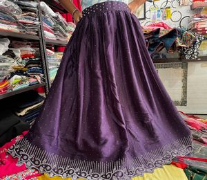 Elegant Purple Embroidered Ethnic lehnga choli set