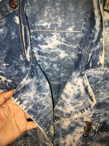 Vintage Y2k Stylish Acid Wash Denim Jacket