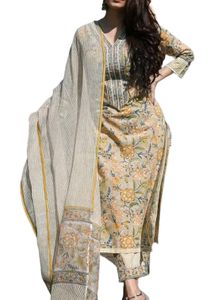 Brand New Printed With Lace Work Kurta Set