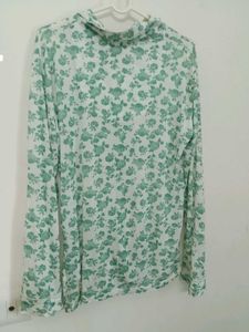 Cute Floral Print Pajama Top