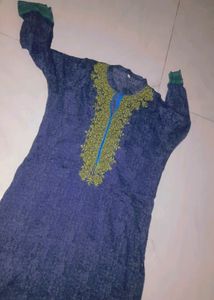 Green Embroidery Kurti