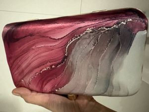 Marbled Effect Clutch Bag