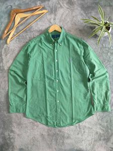 Ralph Lauren Men's Green Button-Down Shirt