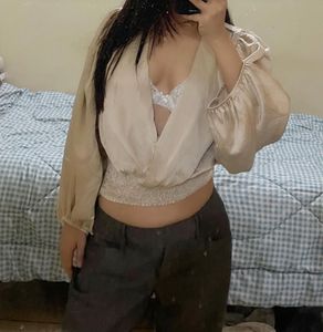 V-neck Satin Wrap Front Top