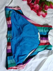 Colorful Striped Bikini Set