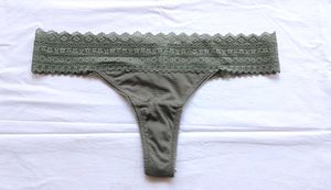Green Lace Thong