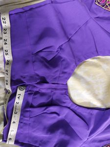 Brand new, lavender plain saree