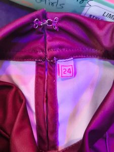 Beautiful Maroon Dress for Girls