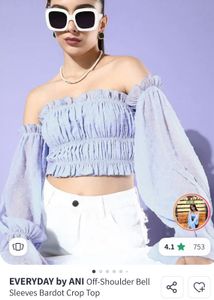 Ruffled Off-Shoulder Crop Top