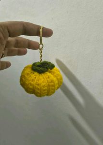 Handmade Crochet Pumpkin Keychain