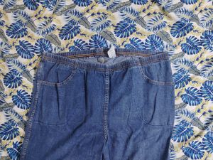 Women's Blue Flared Jeans easily can fit Xxxl, Xxl