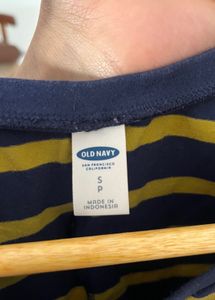 Old Navy Striped V-Neck Mini Dress