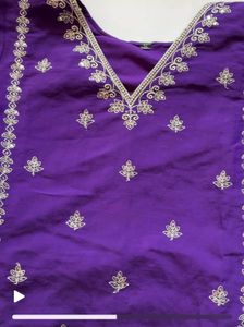 Embroidered Purple Kurta