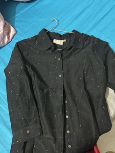 Utsa (westside) Black Studded Shirt