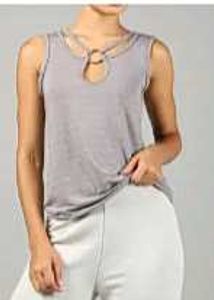 Casual Tank Top with Ring Detail