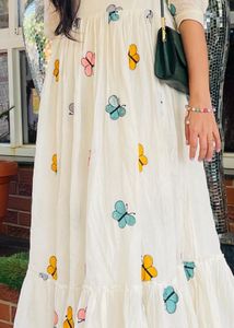 Cute Butterfly Print Maxi Dress