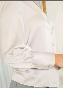 Sheer V Neck Blouse