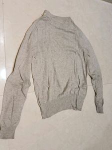 Gray Pearl Embellished Sweater