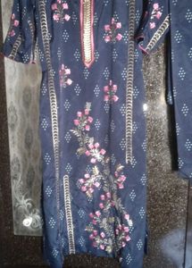 Elegant Navy Blue Kurta Set
