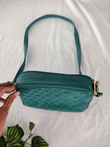 Kleio Sea Green Plain Sling Bag (Women's)